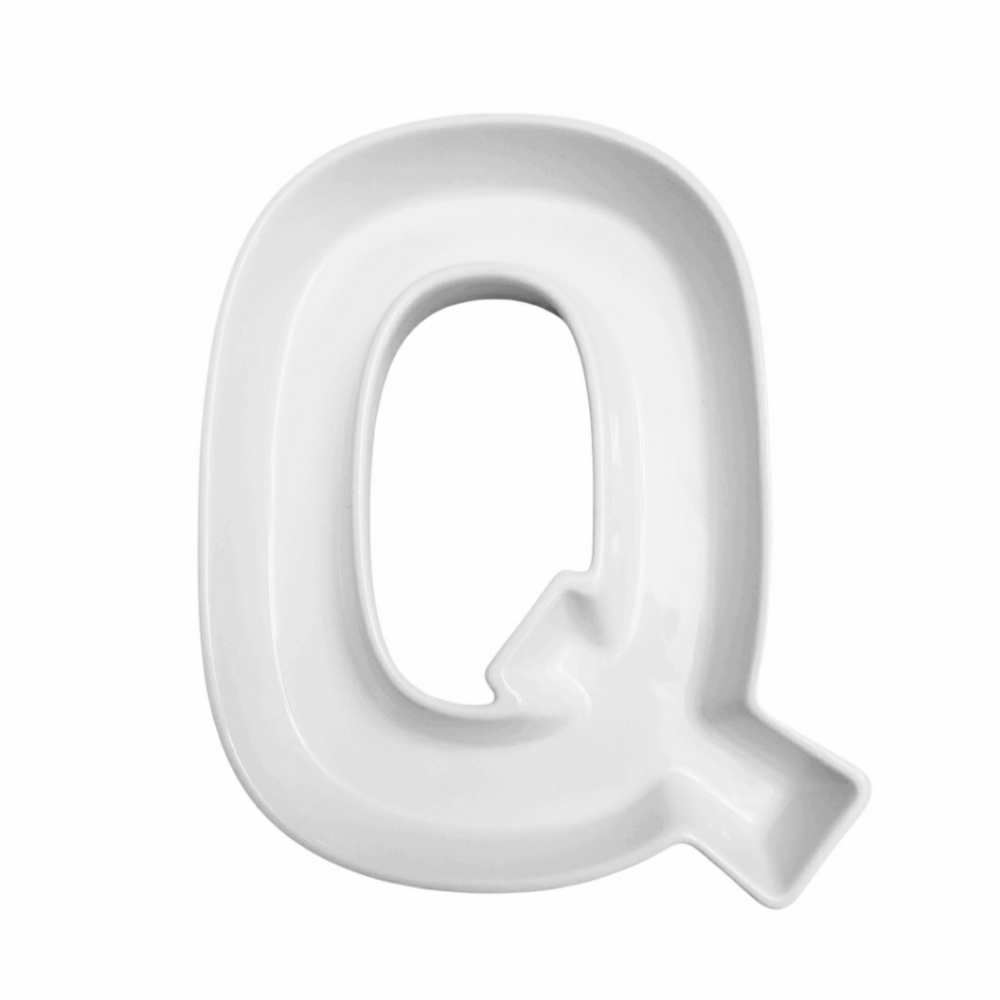 Sweese Porcelain Letter Q Party Decor Dish